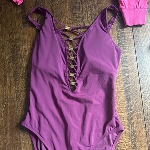 Purple bathing suit